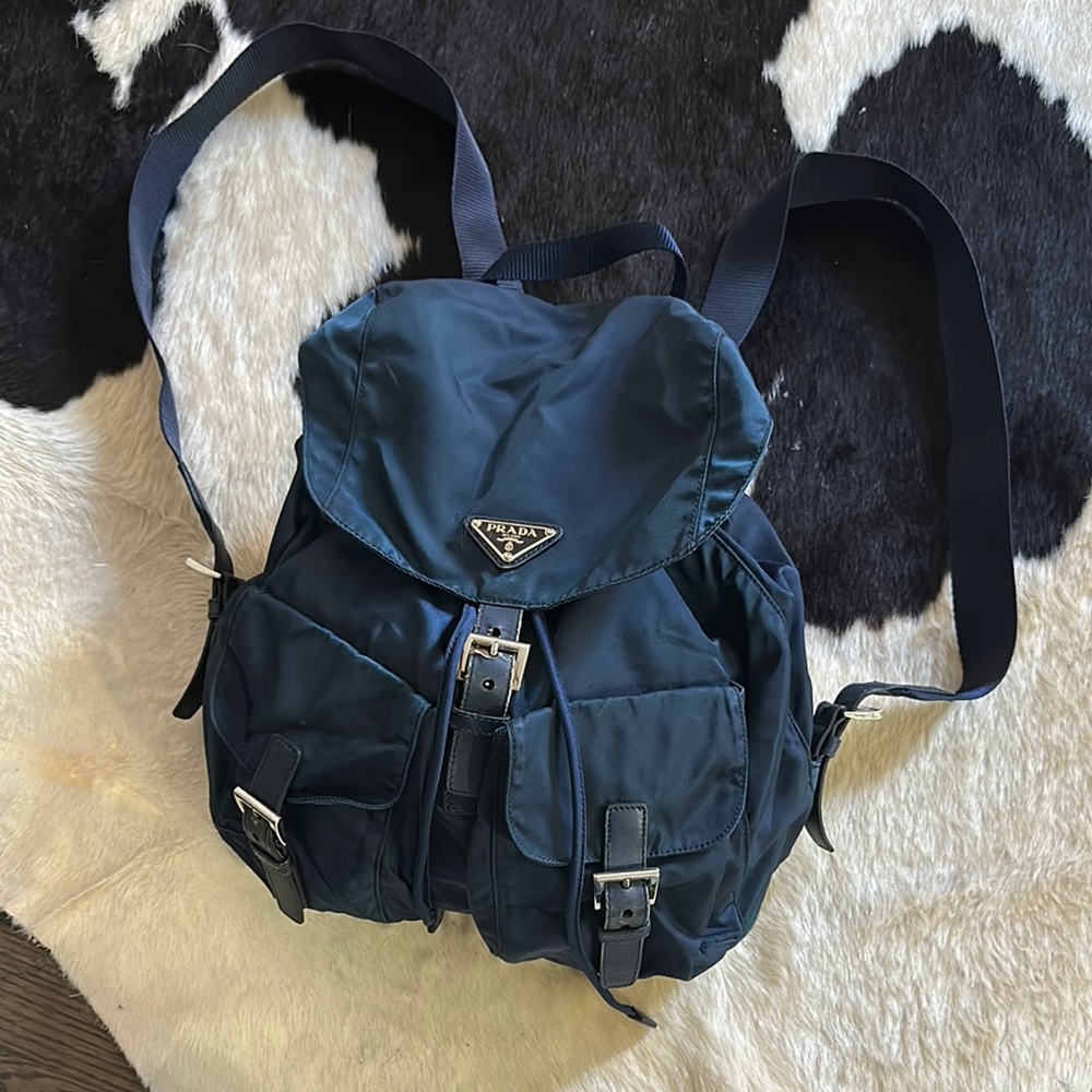 Prada Tessuto navy blue nylonBackpack